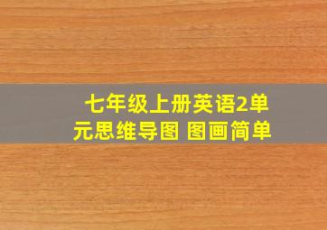 七年级上册英语2单元思维导图 图画简单